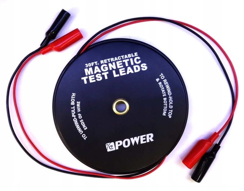 Kable Pomiarowe Krokodylki 2x9m Zwijane Długie Przewody