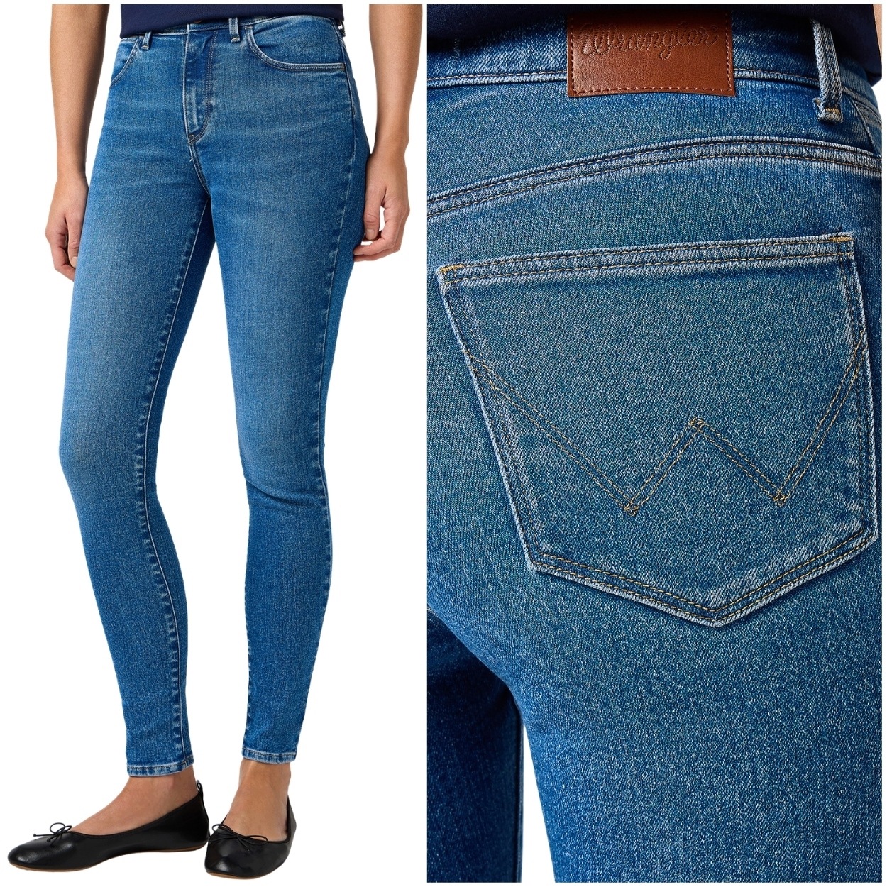 Wrangler High Skinny Urban vysoké dámské džínové kalhoty úzké nohavice W29 L34