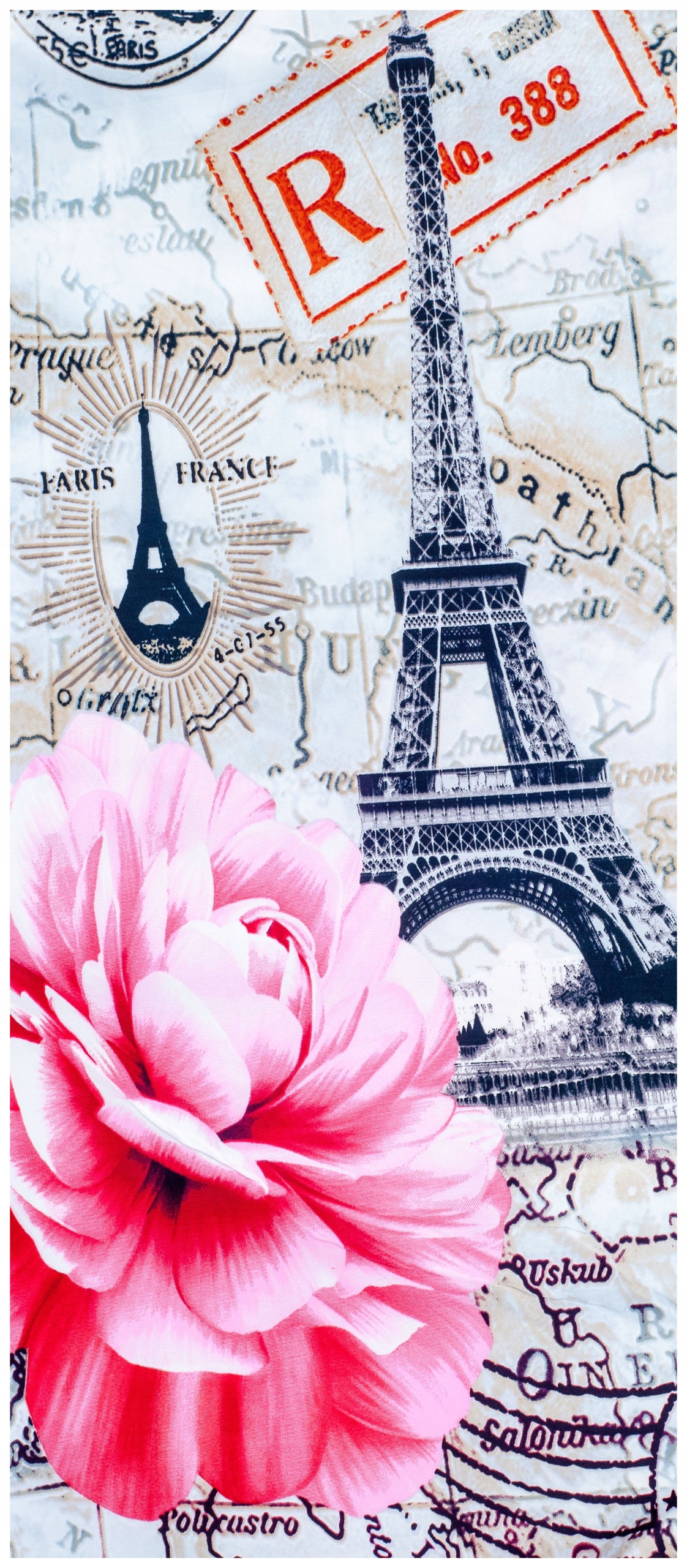 Samolepka Fototapeta Paříž Eiffelova věž cestování vintage mapa 91x211