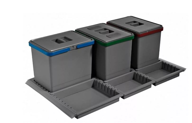 Sortownik na śmieci metropolis 3 kosze elletipi