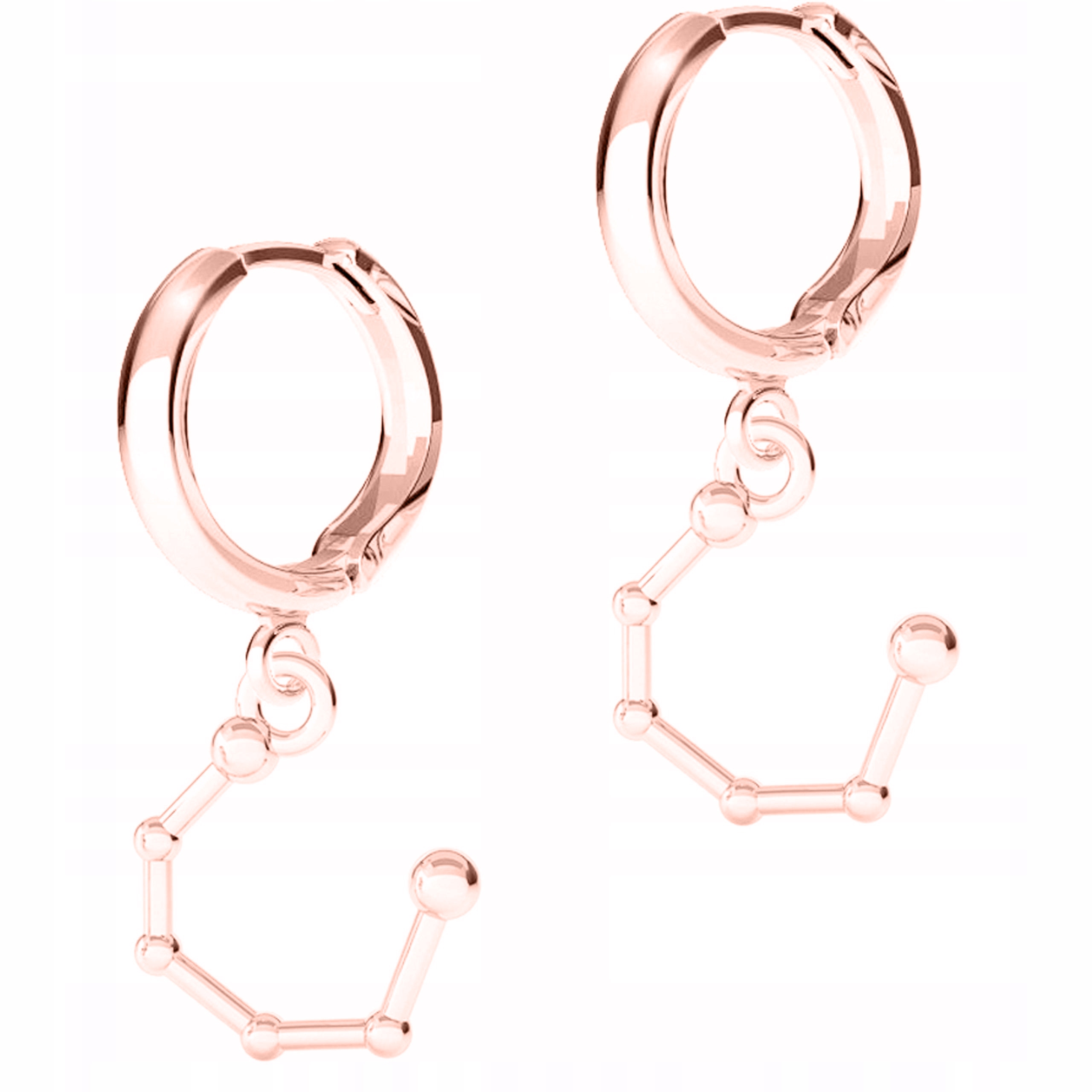 Náušnice s souhvězdím Vesmír Souhvězdí Nebe Stříbro 925