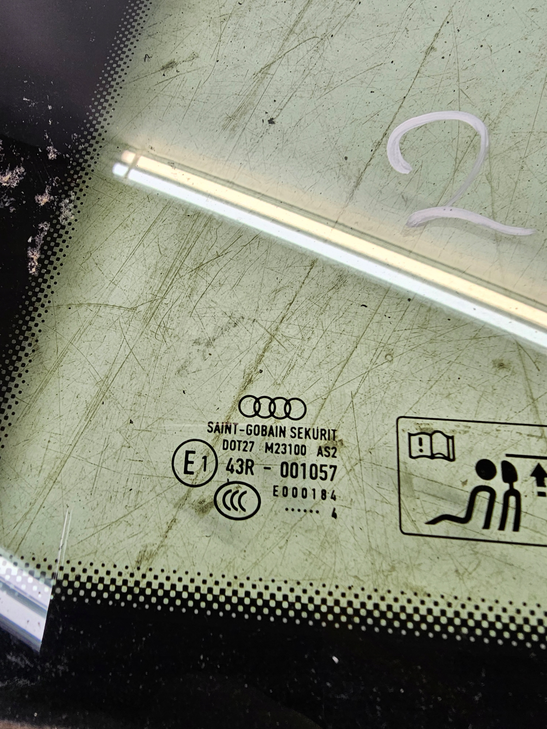 window bodywork MAT AUDI A1 8X3 3-door left rear part 2014R