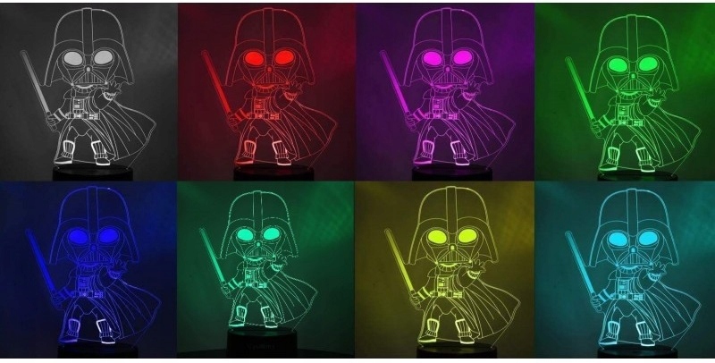 Lampka Nocna 3DLed Pilot Lord Vader Star Wars EAN (GTIN) 5903457862861