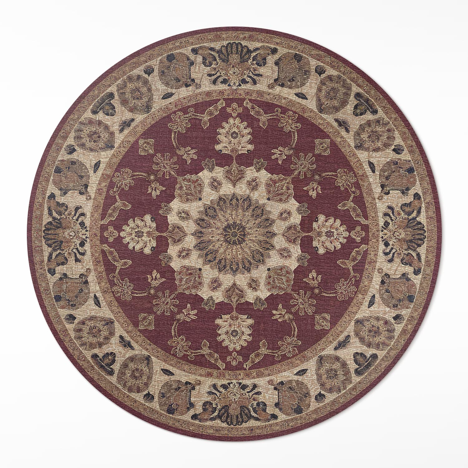 Běhoun Vinylový Dekorativní do chodby Elegantní perská harmonie ⌀ 50 cm