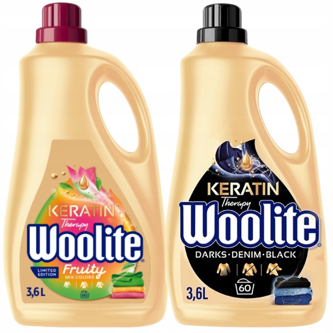 Woolite Płyn Do Prania Ubrań Tkanin Kolor Czarne mix Zapach Keratin Therapy