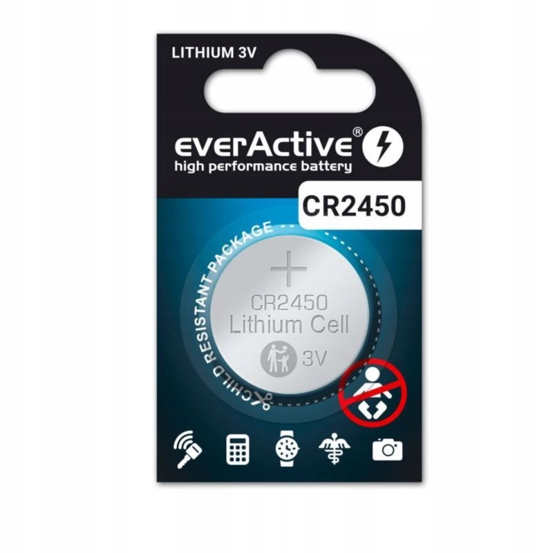 Bateria Cr 2450 Litowa Everactiv 1 szt