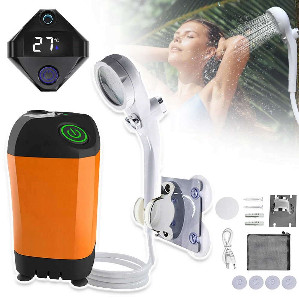Turistická Bezdrátová Kempingová Sprcha S Polní Pumpou 4800 Mah