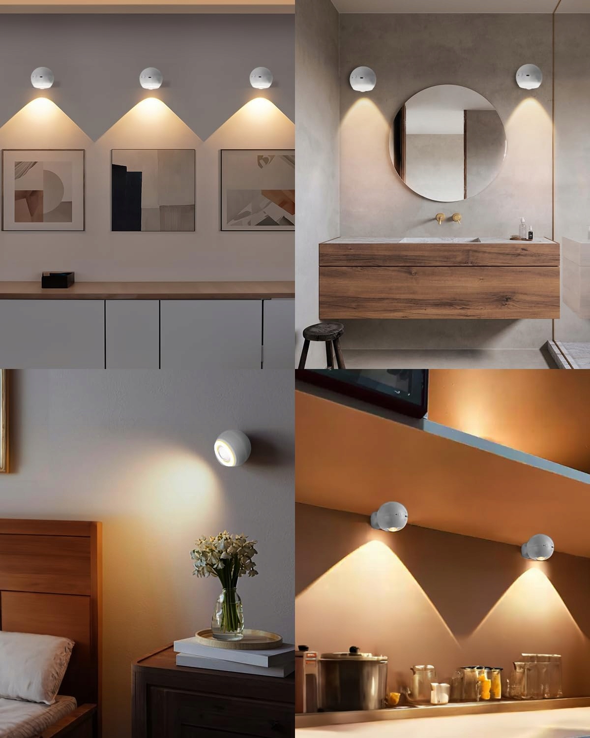 LAMPA KINKIET 360° LED BEZPRZEWODOWA CZUJNIK RUCHU PILOT - TIMER Kolekcja LED