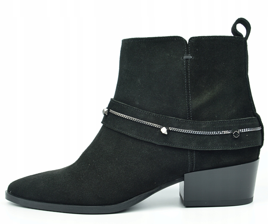 Kotníkové Boty kovbojské boty Bravo Moda 2241 černý velur vel.37