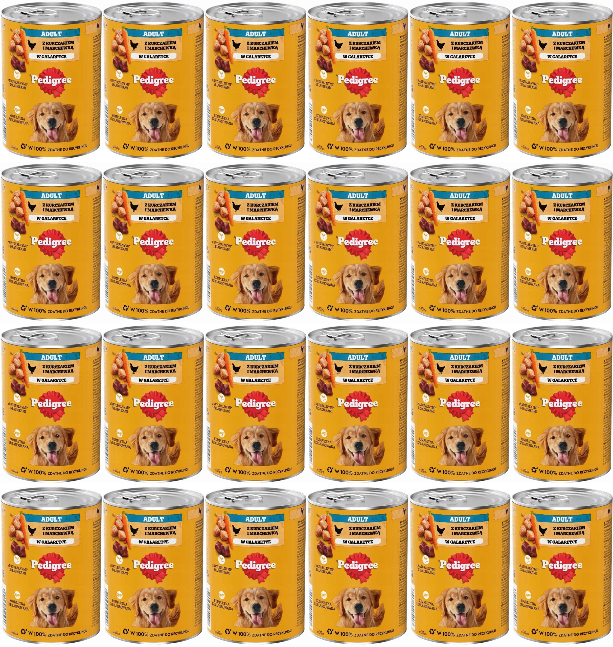 Levně Pedigree Adult Kuře v želé 24 konzerv 400 g