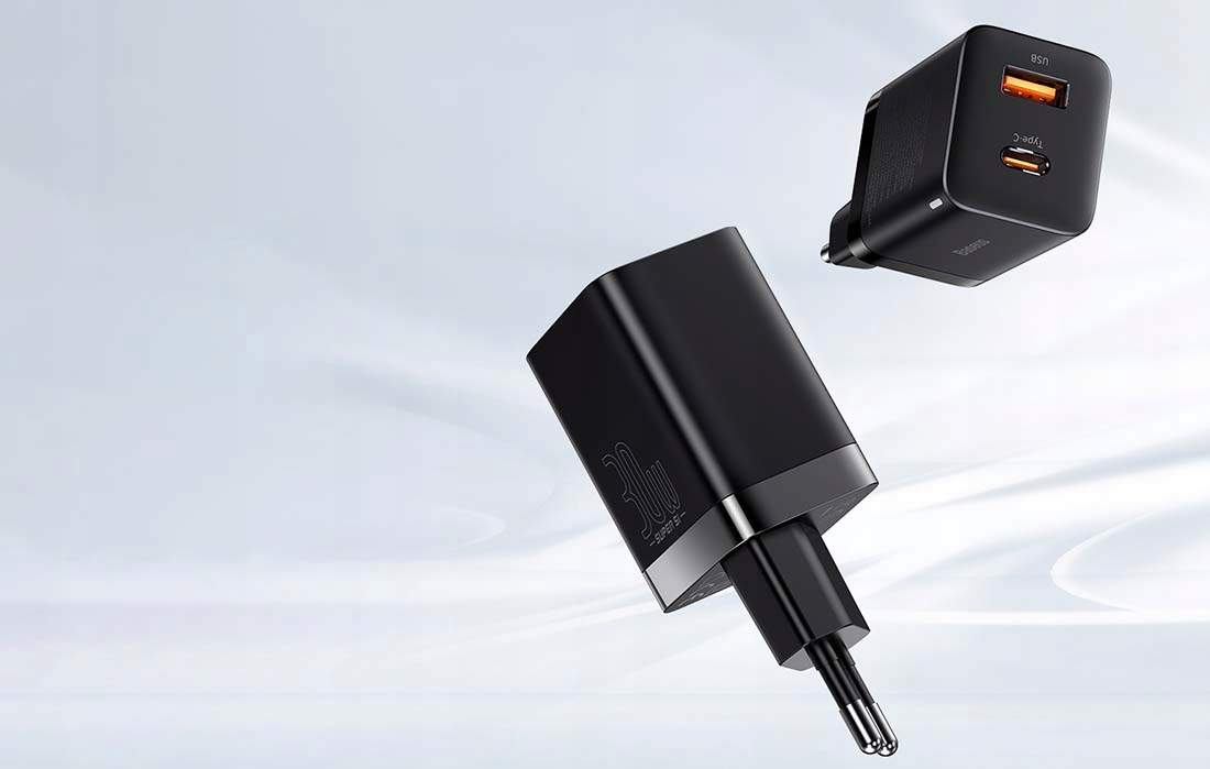 ŁADOWARKA SIECIOWA 2xUSB QC PD 30W SZYBKA MOCNA USB C USB-C BLACK IPHONE 15 Napięcie wyjściowe 5 V