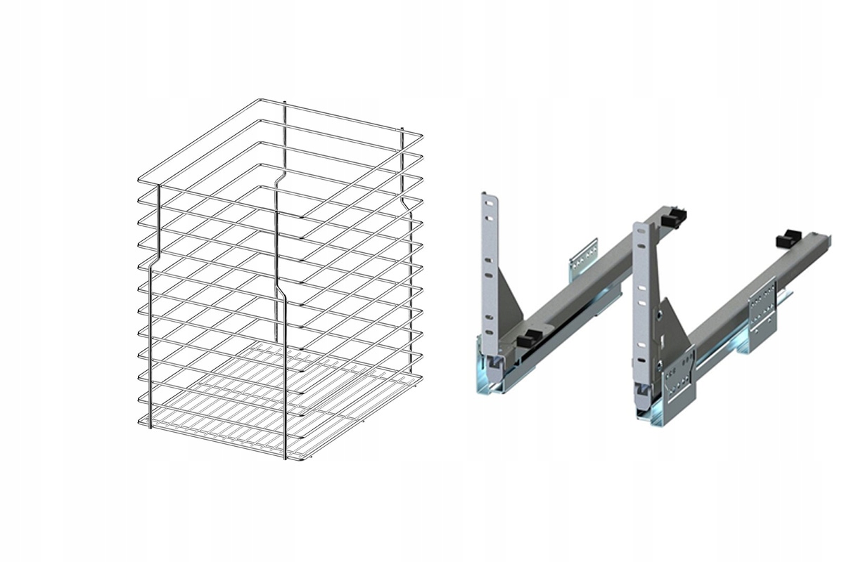 Kôš Cargo do spodnej skrinky 30 cm 300 Chróm 1p push tip-on Rejs s plným výsuvom
