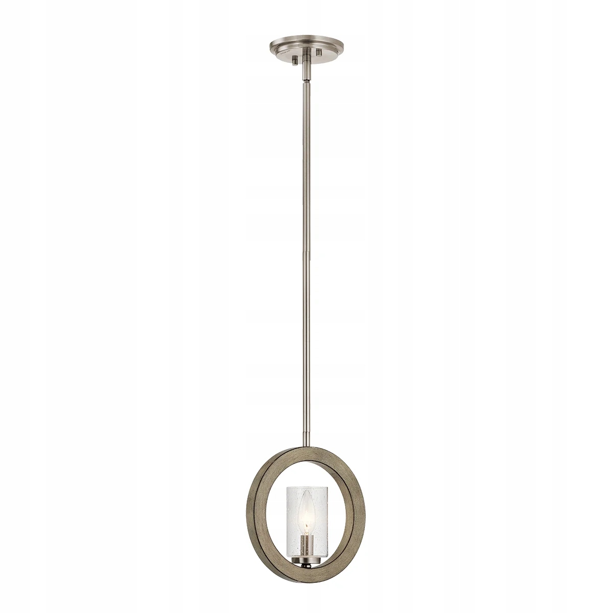 Závěsná lampa zestárlá antická šedá imitace dřeva do obývacího pokoje Kichler