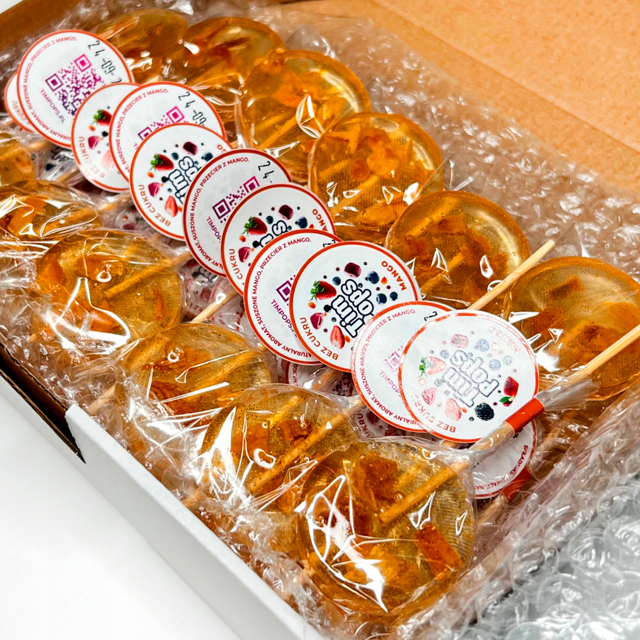 Sada 25 lízátek TimPops (bez cukru) – Mango – Pro hosty