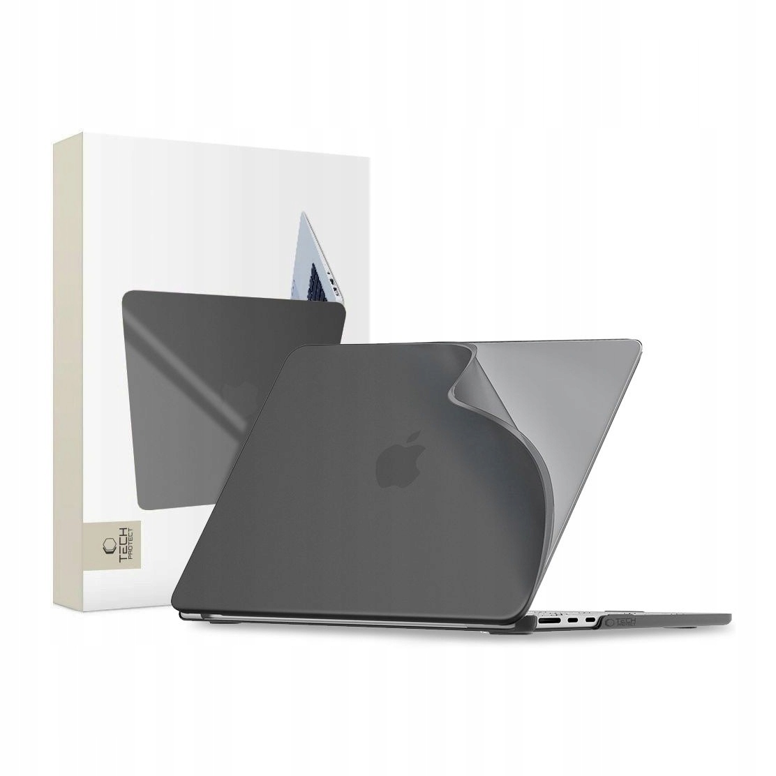 Etui do MacBook Air 15 M2-M5 Tech-Protect Softshell czarne matowe