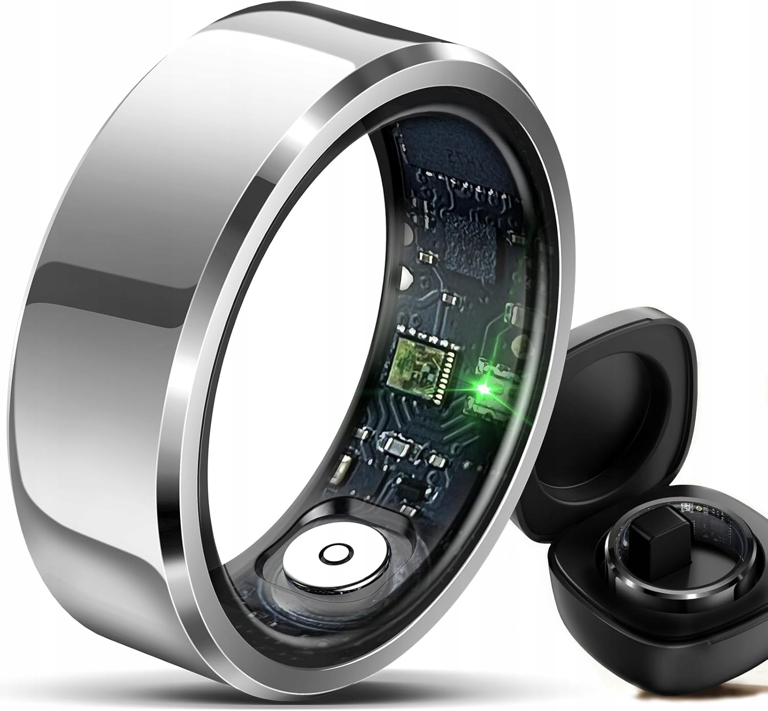 Fitness Kroužek Smart Rings Voděodolný, Stříbrný, Velikost 9
