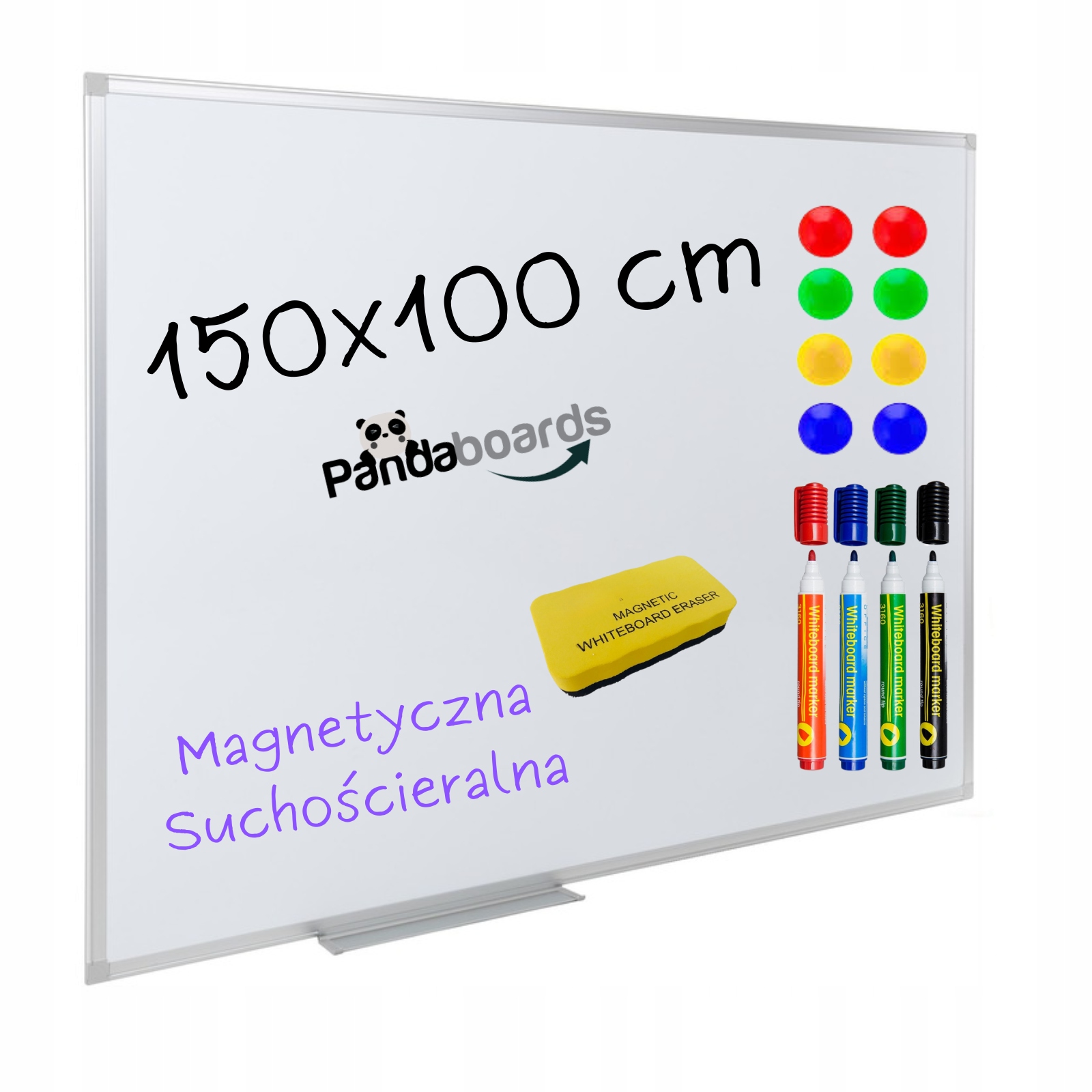 Доска белая магнитная с подсветкой 150x100cm