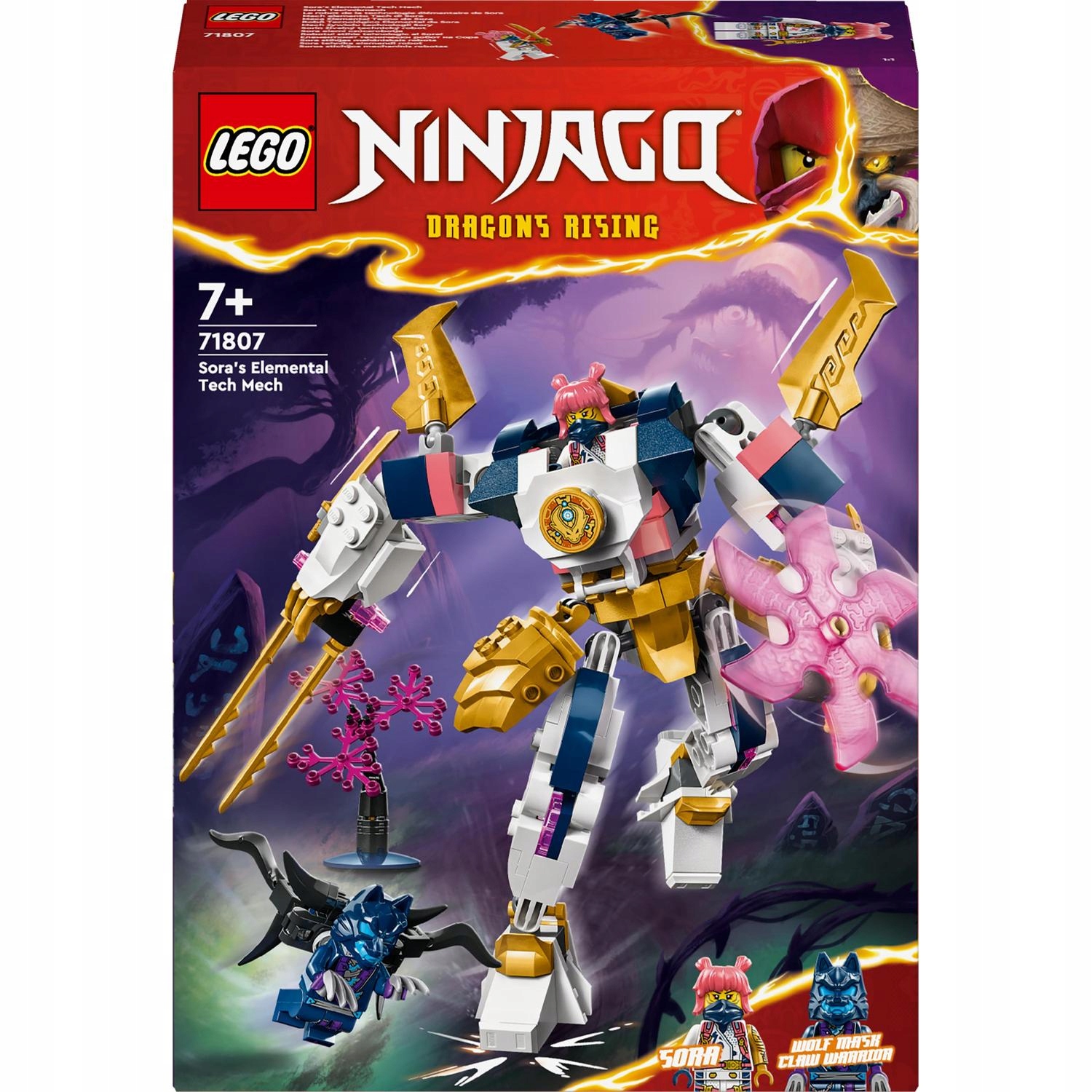 Lego Ninjago Pohyblivý mech živlu technologie Sory 71807 Sora a bojovník