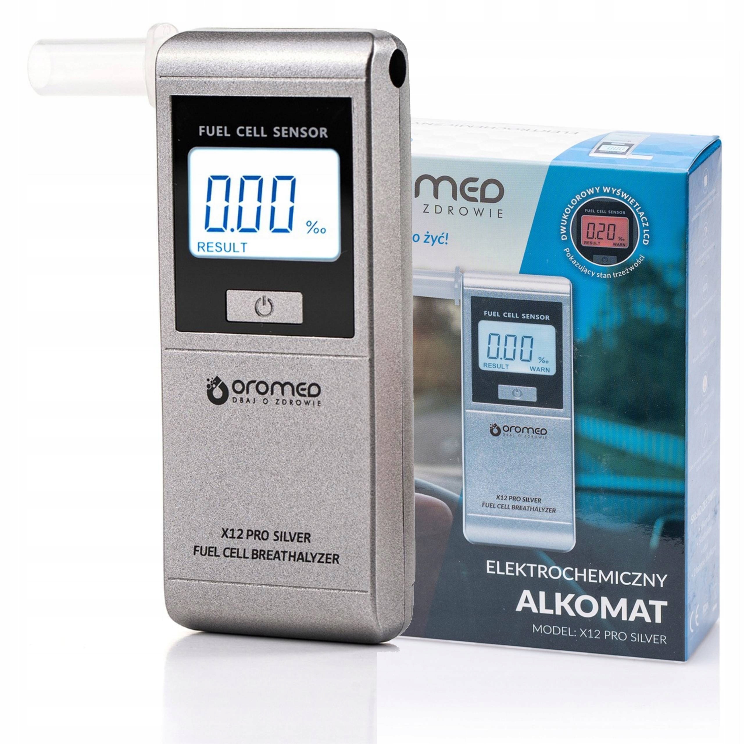 Oromed X12 Alkohol Tester Elektrochemický presný náustky kalibrácia 12 m