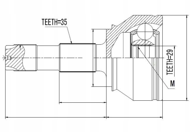 NPZ-FT-038 NTY PRZEGUB ZEWNĘTRZNY Numer katalogowy części NPZ-FT-038