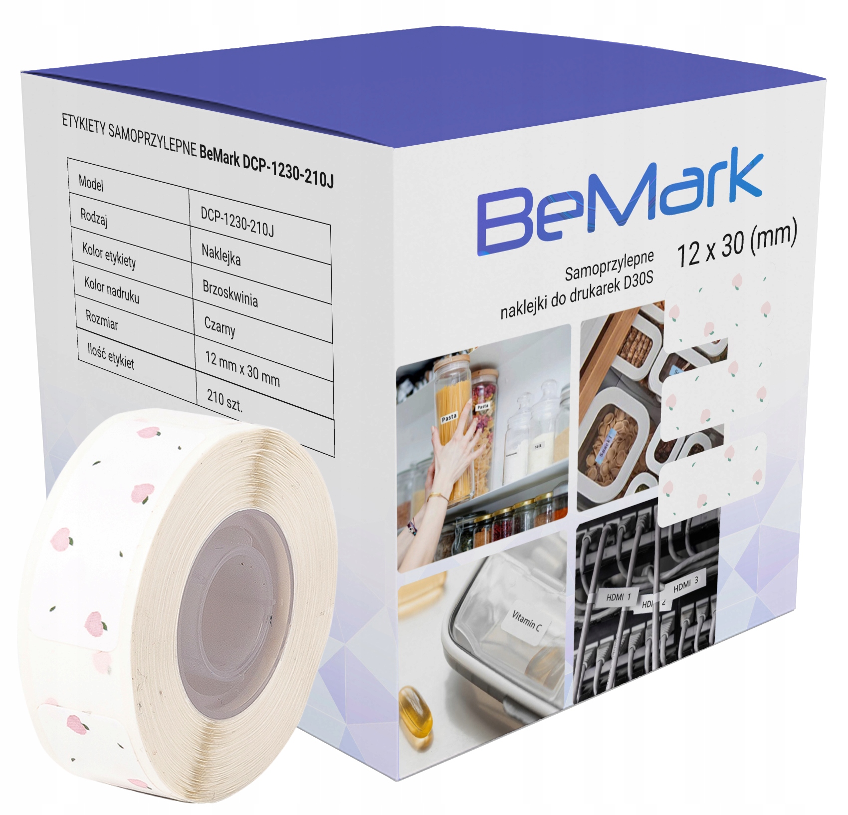 

BeMark naklejki termiczne wzór D30S 12x30mm 210szt