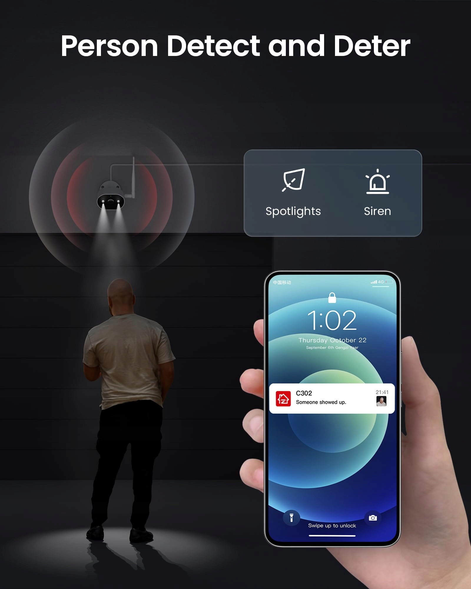 ZOSI Zestaw Kamer 3MP WLAN Zewnętrznych 8 Wi-Fi 6 2TB HDD NVR Audio Nocą — miniatura 5