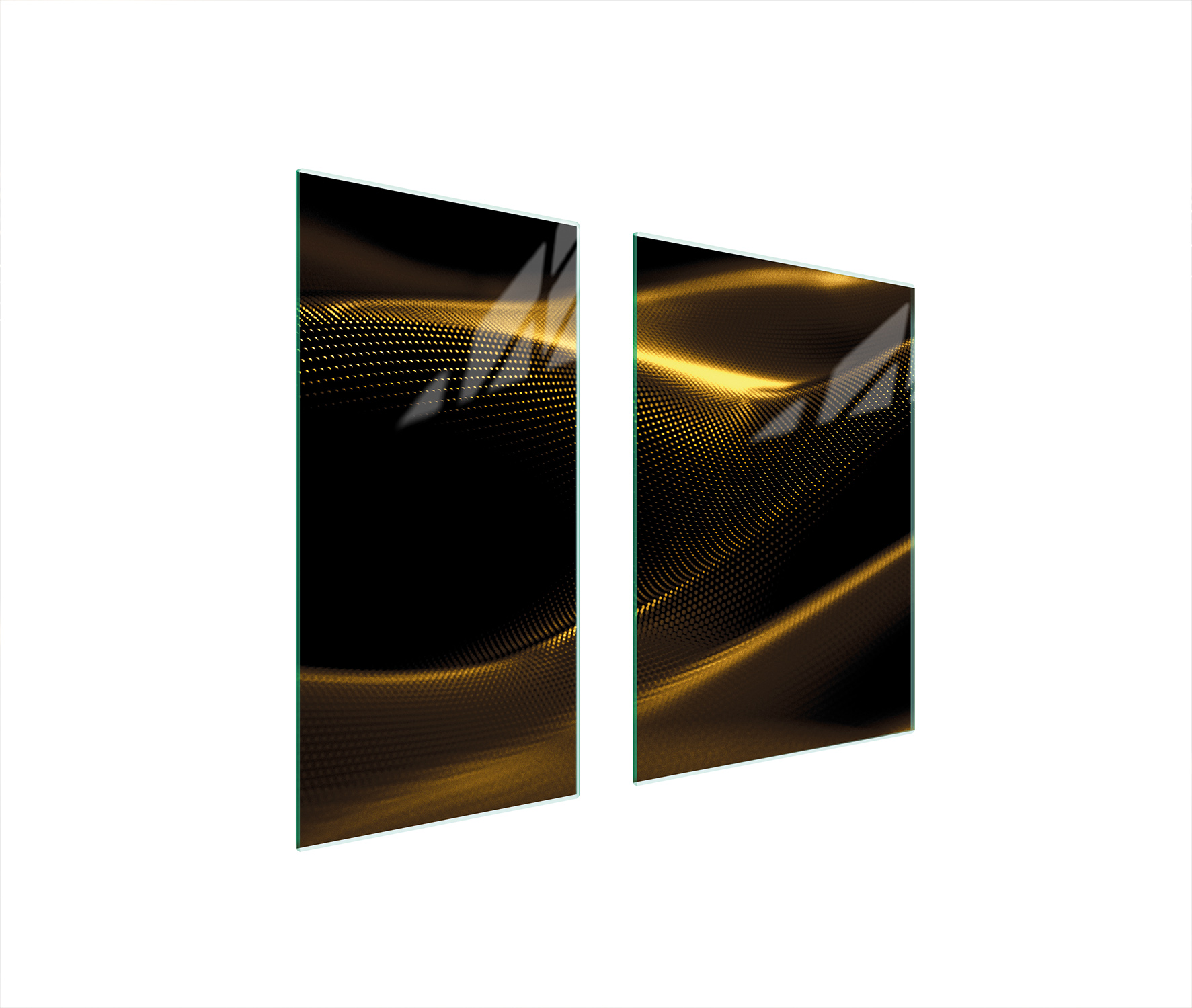 Skleněná Ochranná Deska 75x52 Zlaté Tvrzené Sklo