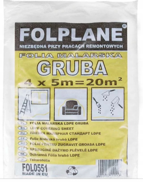 

Folia malarska gruba 4x5m