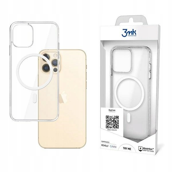 Obudowa 3MK do iPhone 12 Pro Max MagCase przezroczysta, MagSafe