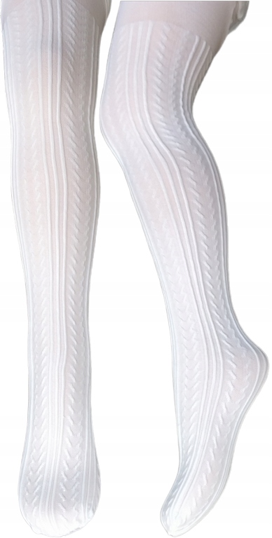 

Rajstopy Białe 40 Den tłoczony wzorek Pl 116/122