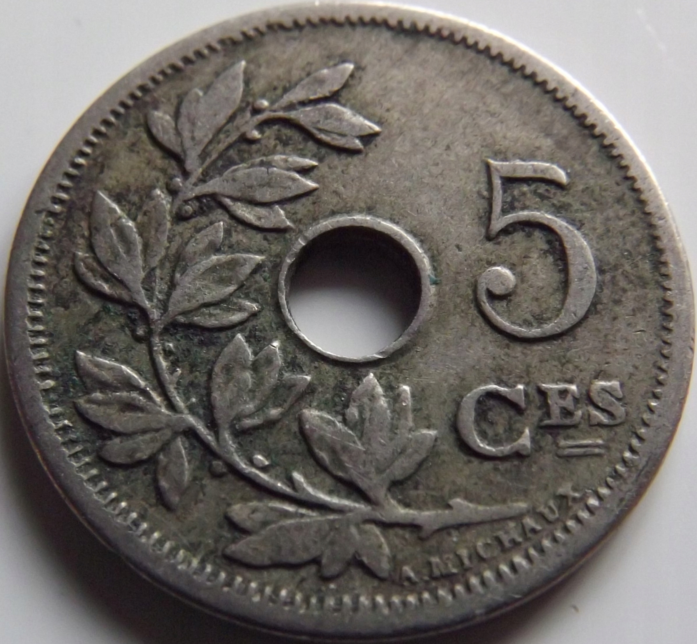 Belgia 5 Centymów 1904 Albert I st. 3+