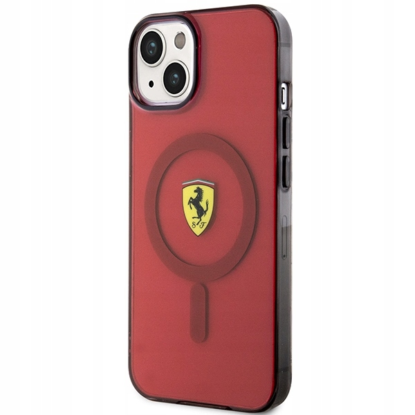 Etui Ferrari Translucent MagSafe na iPhone 14 czerwone Ferrari