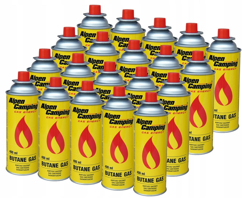 Gaz kartusz Nabój gazowy Alpen Camping do kuchenki palnika 400ml x20