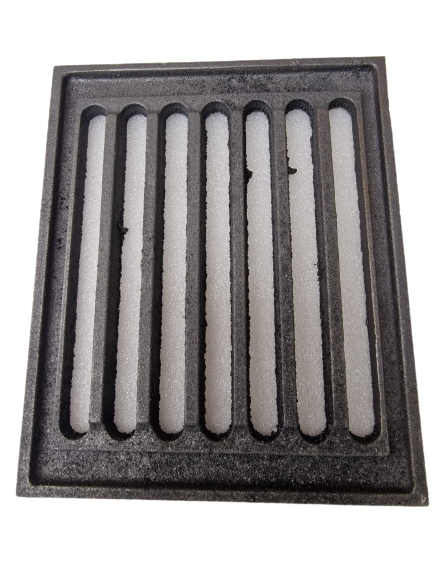 

Ruszt żeliwny wkład do pieca koza 22 x 18 cm