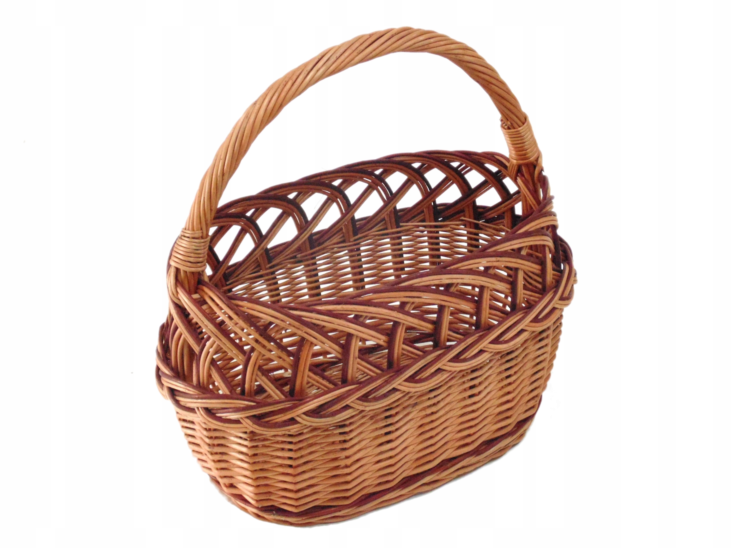 PIĘKNY WIKLINOWY KOSZYK, NA PIKNIK LUB NA ZAKUPY