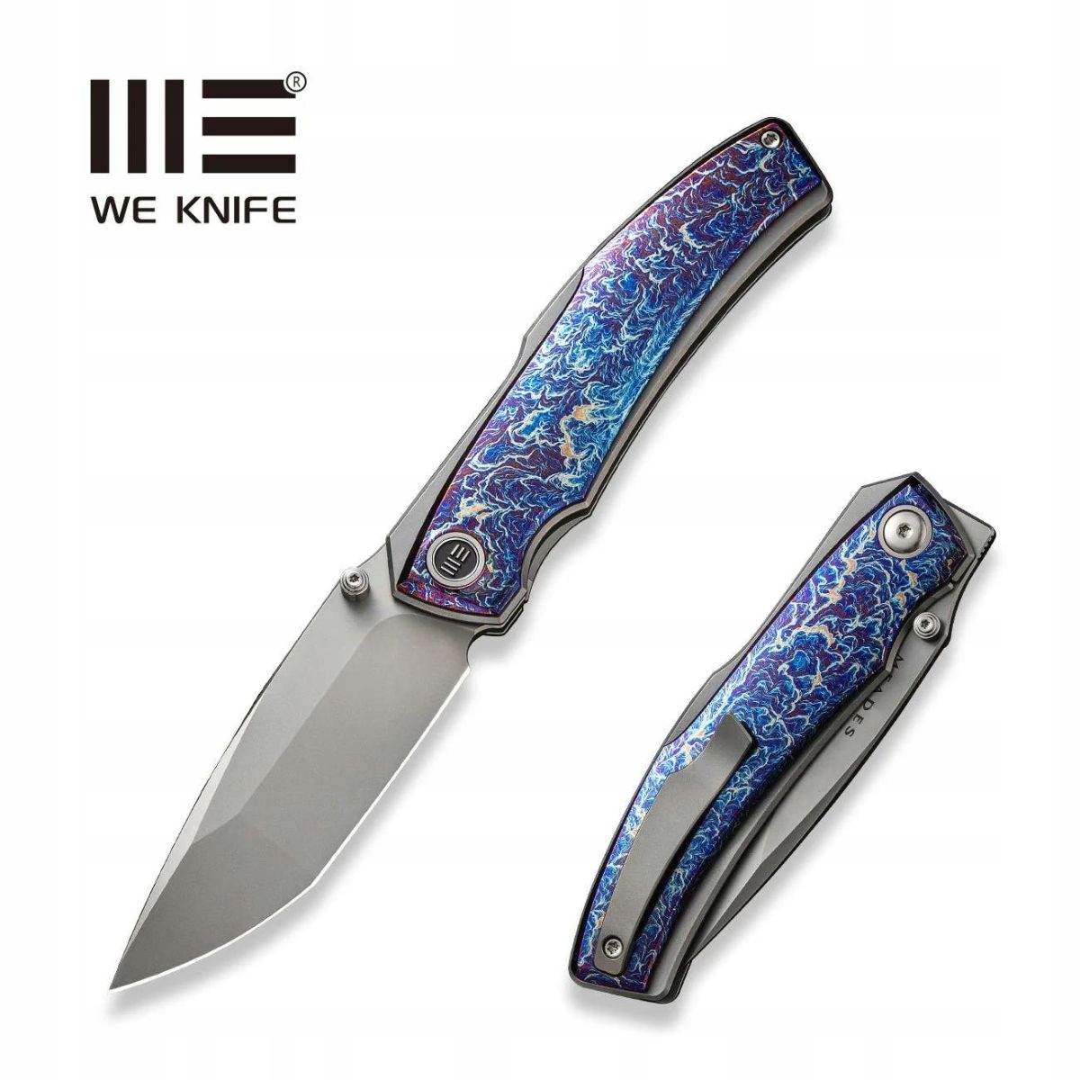Nůž We Knife Swordfin Flamed Titanium, stříbrný (WE23067-1)
