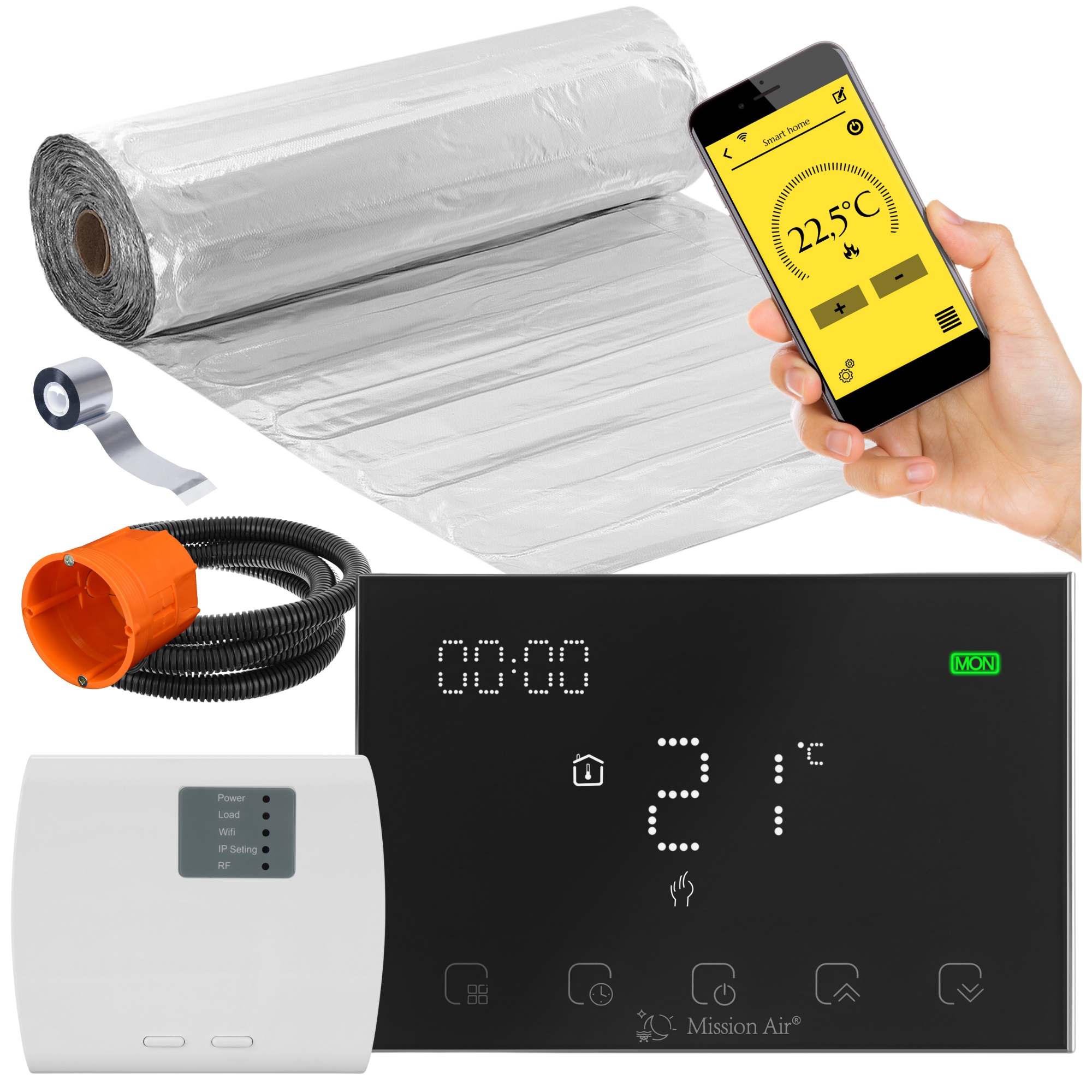 Set Vykurovacia podložka pod panely MAL-160W/m² 7 m²