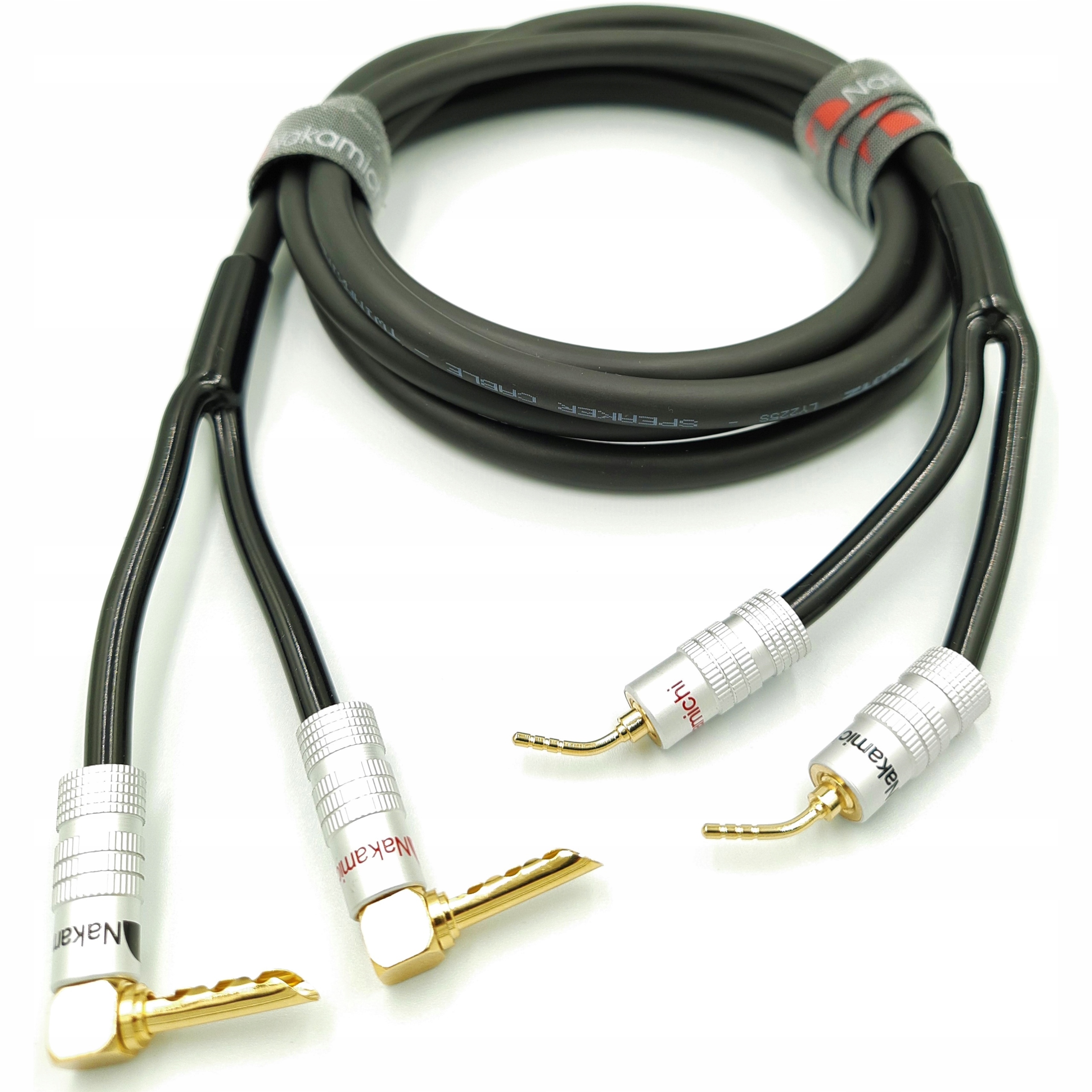 Reproduktorový Kabel Nakamichi 2x4 mm² Bfa kolíky 1,5 m