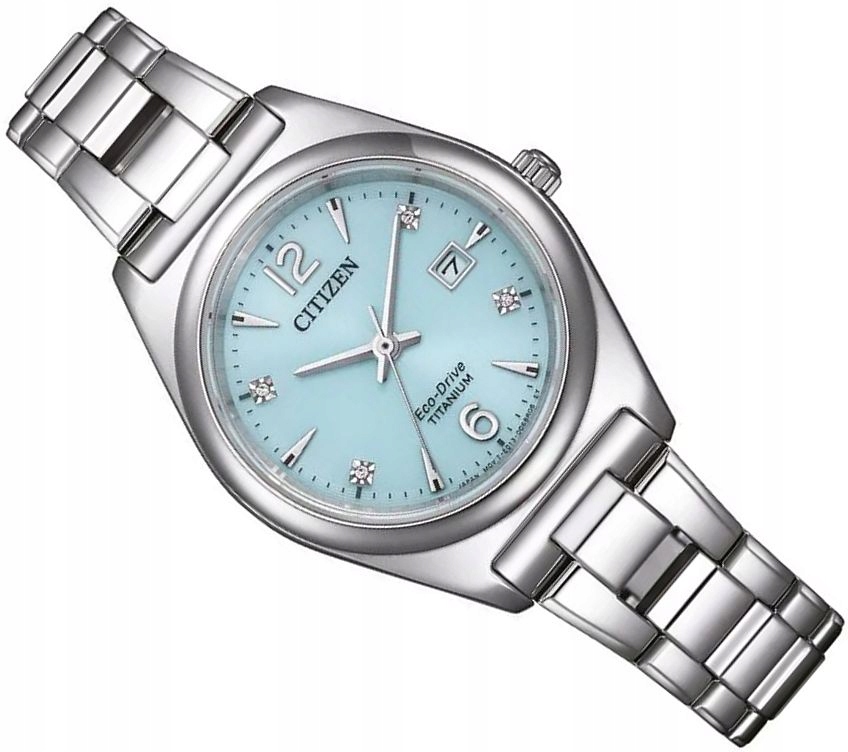 Elegantní Dámské Hodinky Citizen EW2601-81M Solární Modré WR100 Safírové