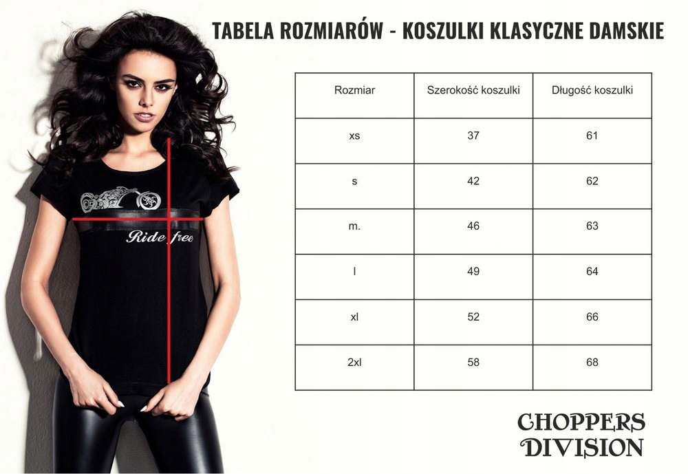 KOSZULKA BLUZKA DAMSKA CROSS ORZEŁ CHOPPE BIKER M Rozmiar M