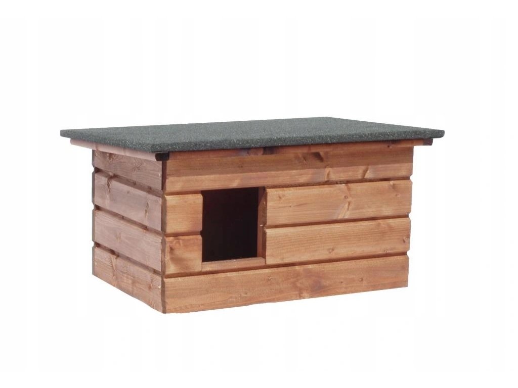 Levně Zateplená dřevěná bouda pro psy a kočky