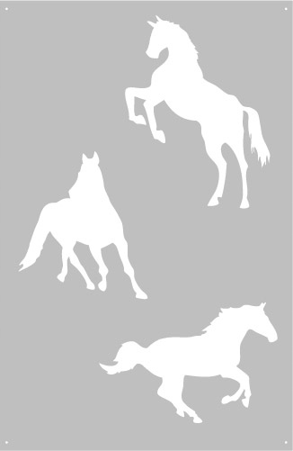 ШАБЛОН МАЛЯРНЫЙ МНОГОКРАТНЫЙ ОБОИ ЛОШАДИ 3
