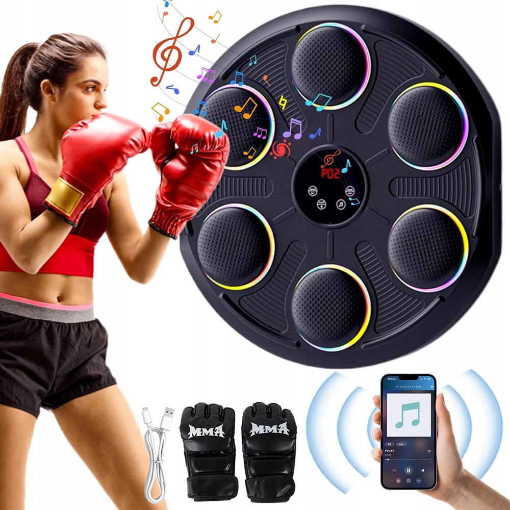 Music Boxing Machine Boxovací Stěna Hudební Štít Bluetooth Rukavice