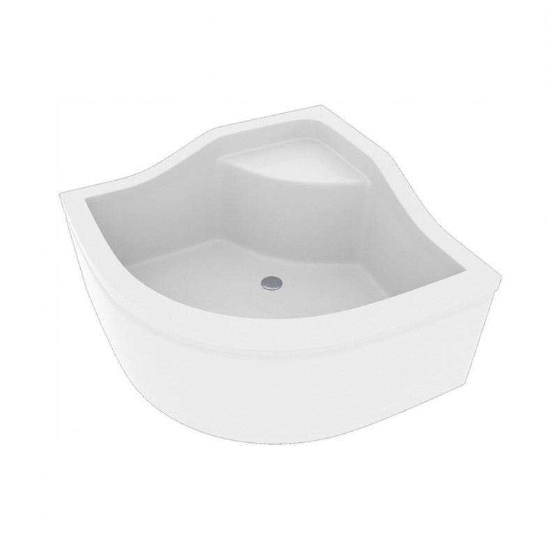 Brodzik półokrągły akrylowy wysoki 90x90x34 cm