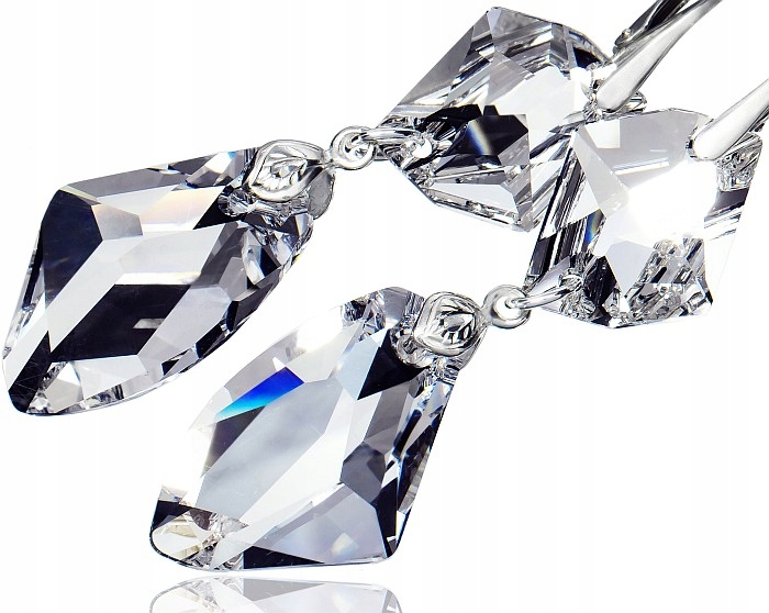 Křišťálové Náušnice Crystal 27+20 Stříbro Arande