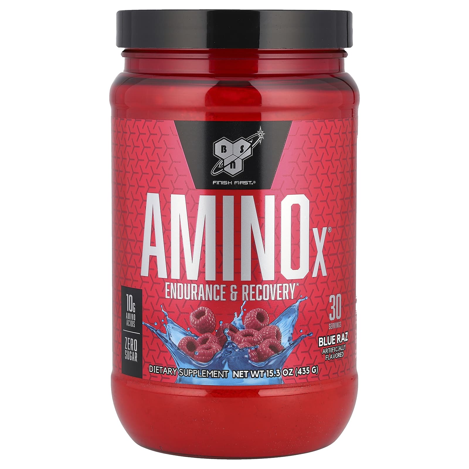 Bsn, AminoX, Vytrvalost a regenerace, Blue Raz, 435 g