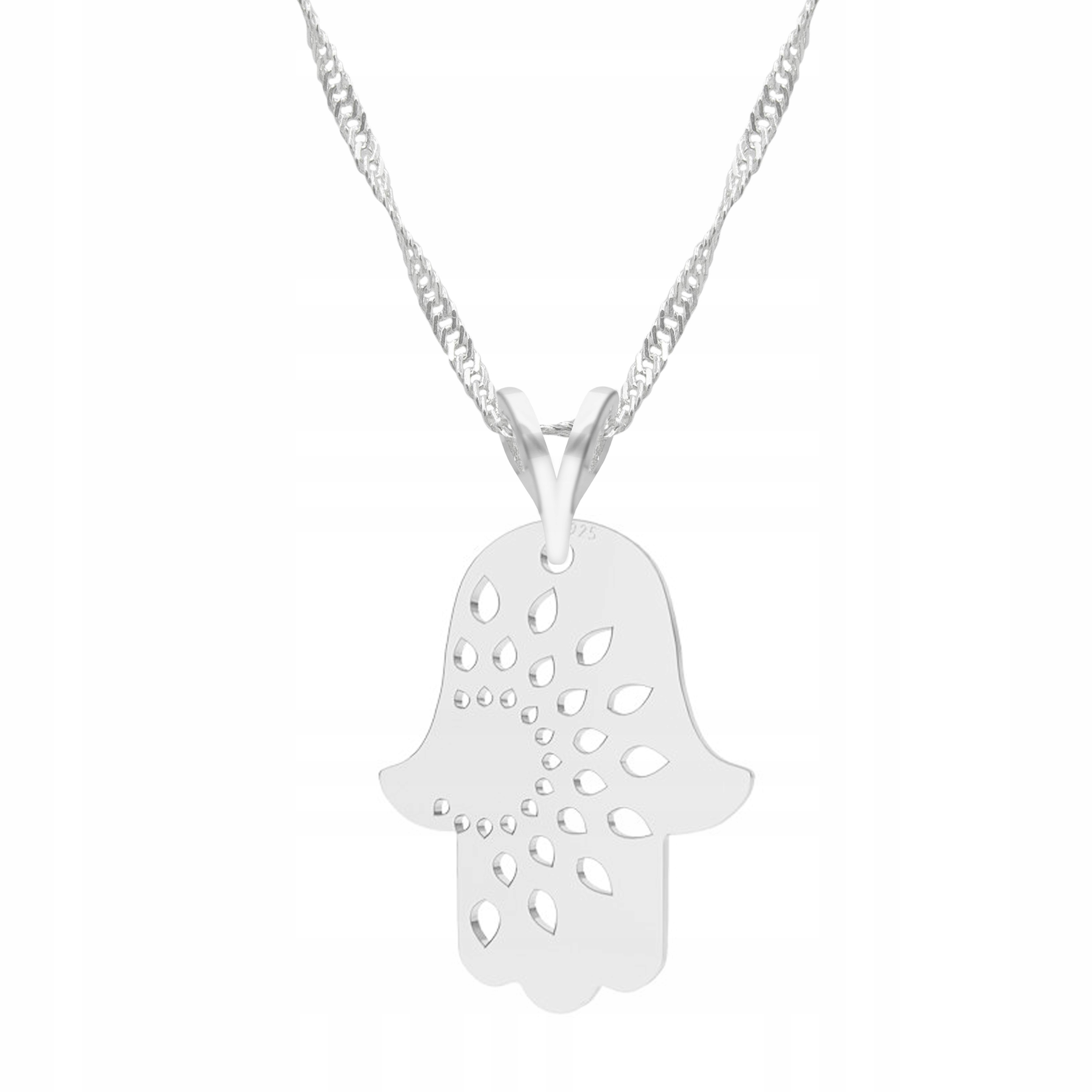 Stříbrný řetízek náhrdelník 925 Ruka Dlaň