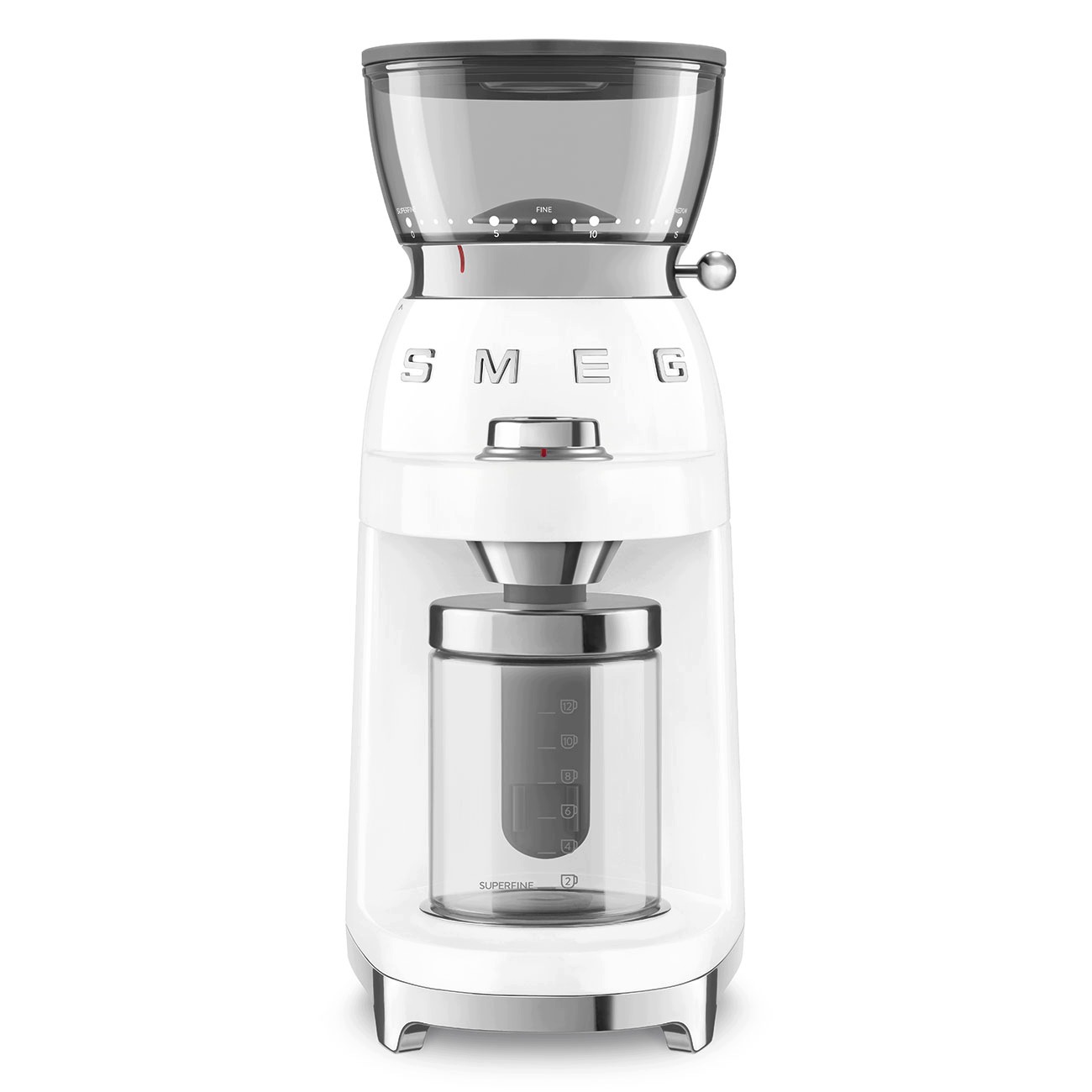 Smeg 50's štýl mlynček na kávu biela