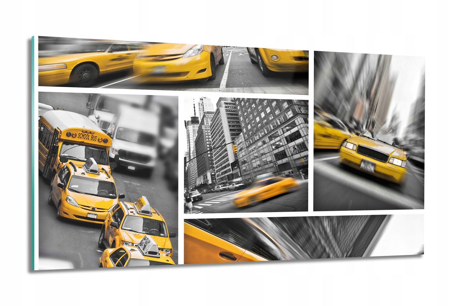 Taxi ulice auto Skleněný obraz do koupelny 100x60
