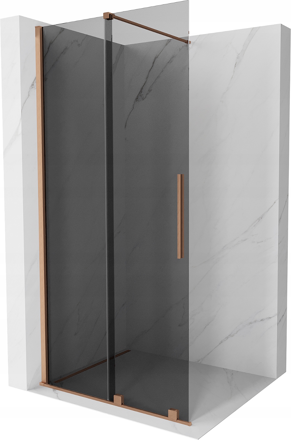 Mexen Velar Ścianka Prysznicowa Rozsuwana Walkin 110X200 CM Grafit Miedź